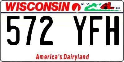 WI license plate 572YFH
