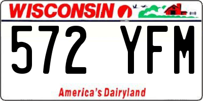 WI license plate 572YFM