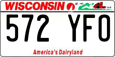 WI license plate 572YFO