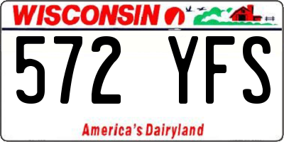 WI license plate 572YFS