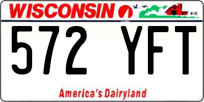 WI license plate 572YFT
