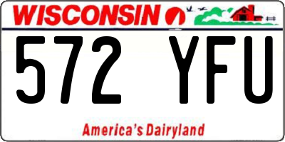 WI license plate 572YFU