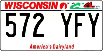 WI license plate 572YFY