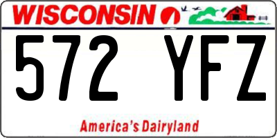 WI license plate 572YFZ