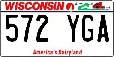 WI license plate 572YGA