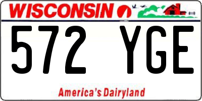 WI license plate 572YGE