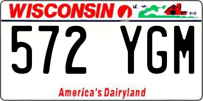 WI license plate 572YGM
