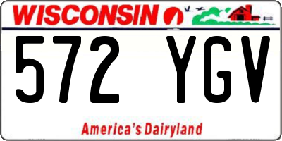 WI license plate 572YGV