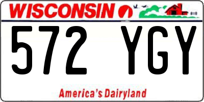 WI license plate 572YGY
