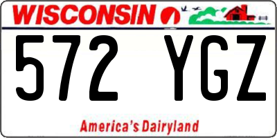 WI license plate 572YGZ