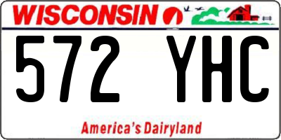 WI license plate 572YHC