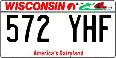 WI license plate 572YHF