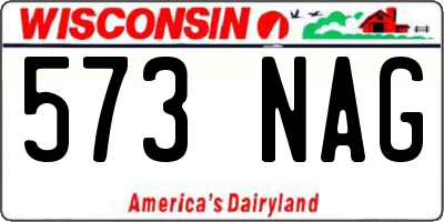 WI license plate 573NAG