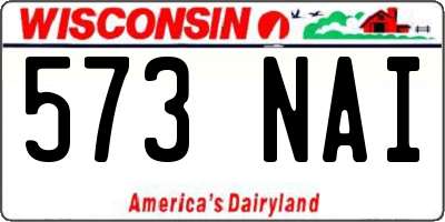 WI license plate 573NAI