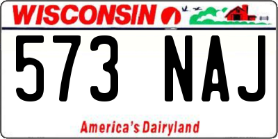 WI license plate 573NAJ