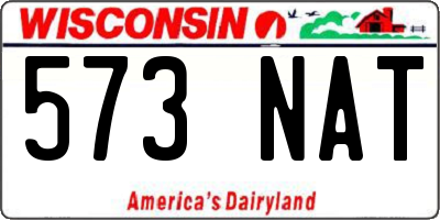 WI license plate 573NAT