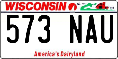 WI license plate 573NAU