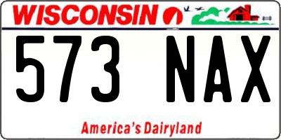 WI license plate 573NAX