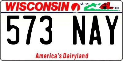 WI license plate 573NAY