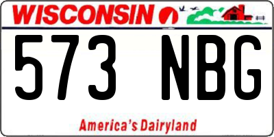 WI license plate 573NBG