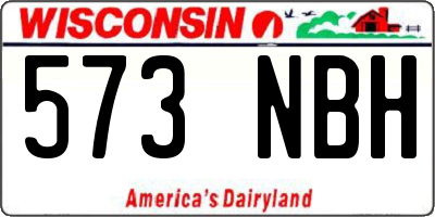 WI license plate 573NBH