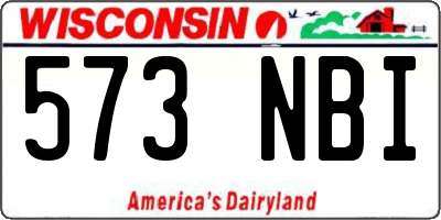 WI license plate 573NBI