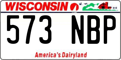 WI license plate 573NBP