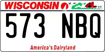WI license plate 573NBQ