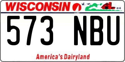 WI license plate 573NBU