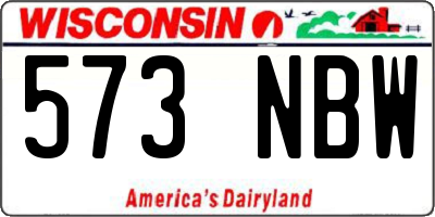 WI license plate 573NBW