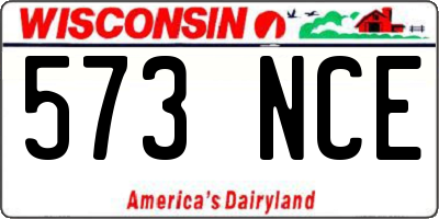 WI license plate 573NCE
