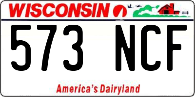 WI license plate 573NCF