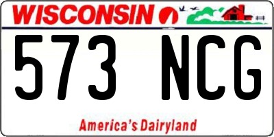 WI license plate 573NCG