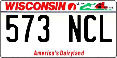 WI license plate 573NCL