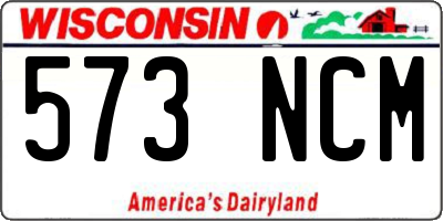 WI license plate 573NCM