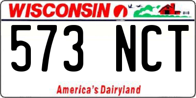 WI license plate 573NCT