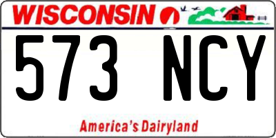 WI license plate 573NCY