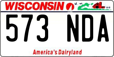 WI license plate 573NDA