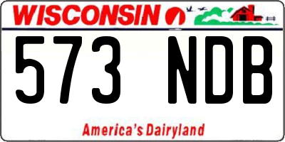 WI license plate 573NDB