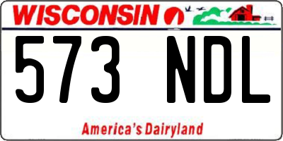 WI license plate 573NDL