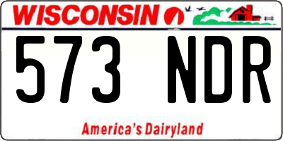 WI license plate 573NDR