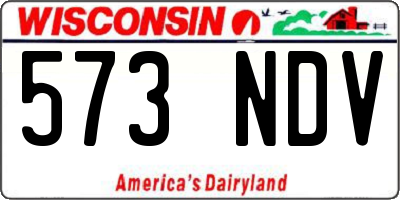 WI license plate 573NDV