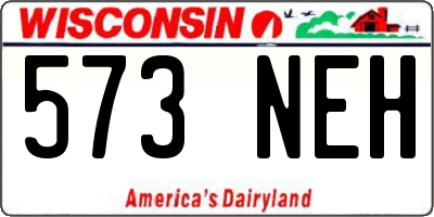 WI license plate 573NEH