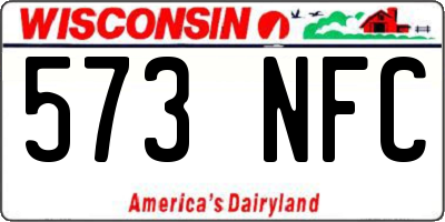 WI license plate 573NFC