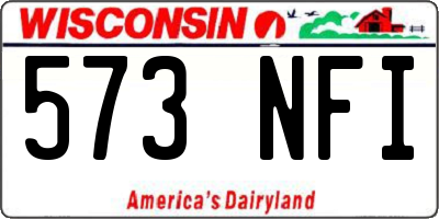 WI license plate 573NFI