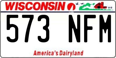 WI license plate 573NFM