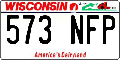 WI license plate 573NFP