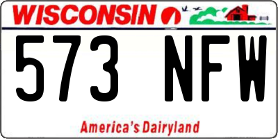 WI license plate 573NFW