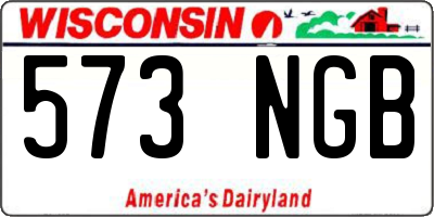 WI license plate 573NGB