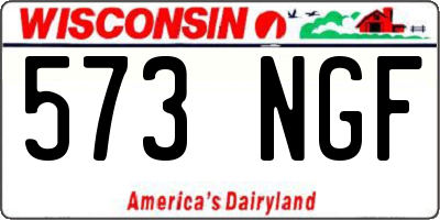 WI license plate 573NGF